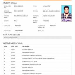 Exam Form Fee Edit