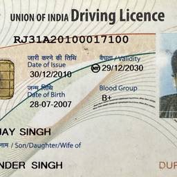 After - Indian Driving Licence Edit