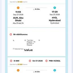 Antes - Editar Fechas del Itinerario de Vuelo