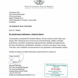 Employment Letter Name Change