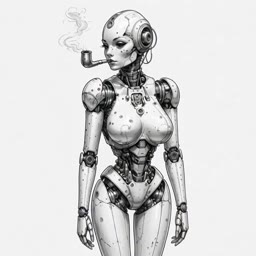 Smoking Android Sketch
