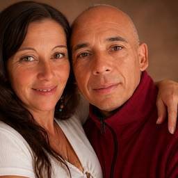 Romantic Couple Studio Portrait