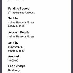 Easypaisa Receipt Date Edit