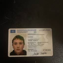 Avant - Modifier la date sur carte d'identité allemande