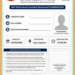 BSF Exam Admit Card