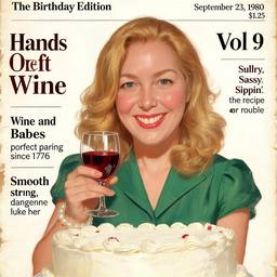 Nachher - Vintage Geburtstags-Magazincover