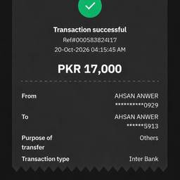 After - Bank Transfer Screenshot Edit