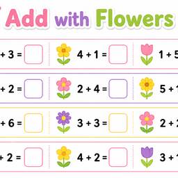 Flower Addition Worksheet