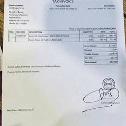 Invoice Amount Recalculation