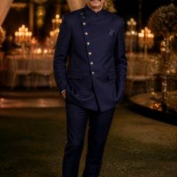 Depois - Edição de Roupa Jodhpuri de Casamento