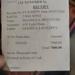 Edit Receipt Details AI