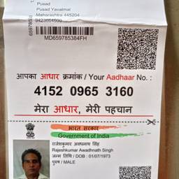 Before - Aadhaar Card DOB Edit