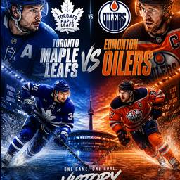 Leafs vs Oilers Poster