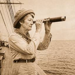 Vintage Telescope Portrait