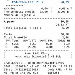 Receipt Text Edit