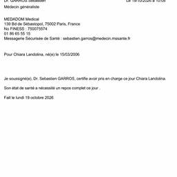 Medical Certificate Text Edit