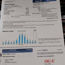 August Utility Bill Edit