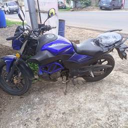 Before - Glossy Blue Motorcycle Repaint