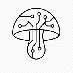 Mushroom Line Art Cutout