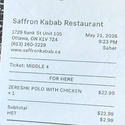 Edit Receipt Date Time