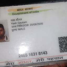 Depois - Editar data de nascimento no cartão Aadhaar