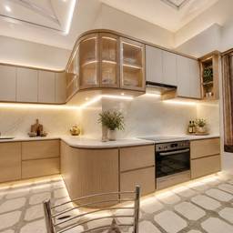 Luxury Minimalist Kitchen Render
