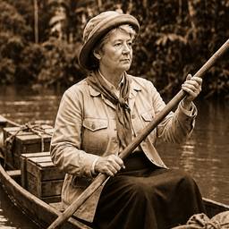 Vintage Sepia Explorer Portrait
