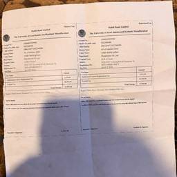 University Fee Form Edit