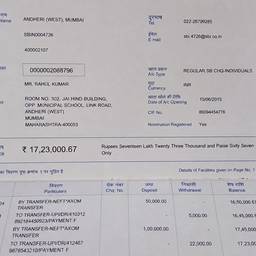Indian Bank Statement Mockup