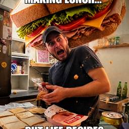 After - Giant Sandwich Attack Meme