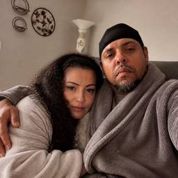 Cozy Couple Cuddle Photo