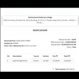 Before - Fee Receipt Date Change
