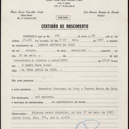 Restored Birth Certificate