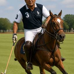 Depois - Jogador de Polo a Cavalo