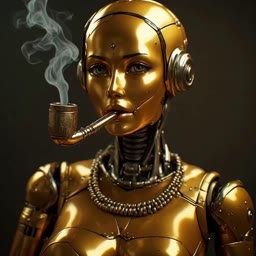 Golden Robot Smoke Puffs
