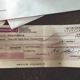 Before - Change Date on Cheque