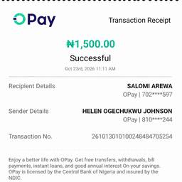 OPay Receipt Time Edit