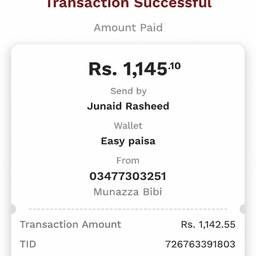 After - EasyPaisa Payment Receipt Edit