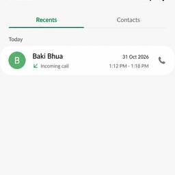 Fake Call History Screenshot