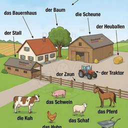 Before - German Farm Vocabulary Chart