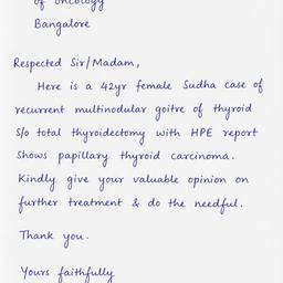 Clear Handwritten Letter