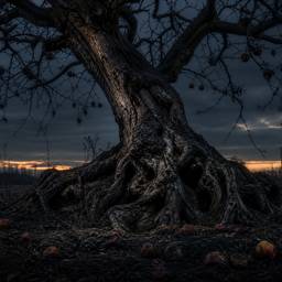 Horror Tree Wallpaper AI