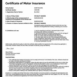 Change Plate on Insurance Doc