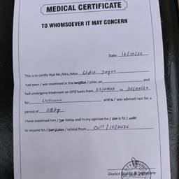 Medical Certificate Date Edit