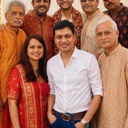 Family Group Photo Composite