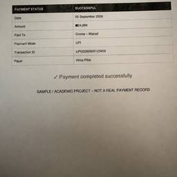 UPI Payment Receipt Edit
