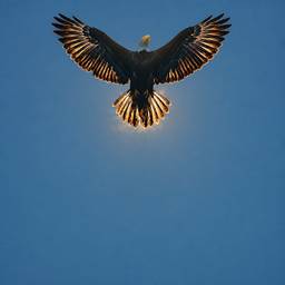 Eagle Centered in Sky