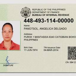 After - Straightened TIN ID Card