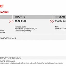 Après - Modifier la date sur un reçu bancaire