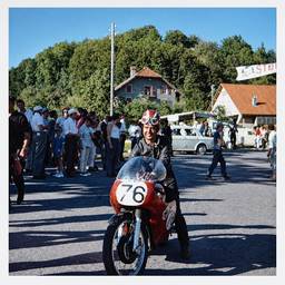 Sharpened Vintage Motorcycle Racer